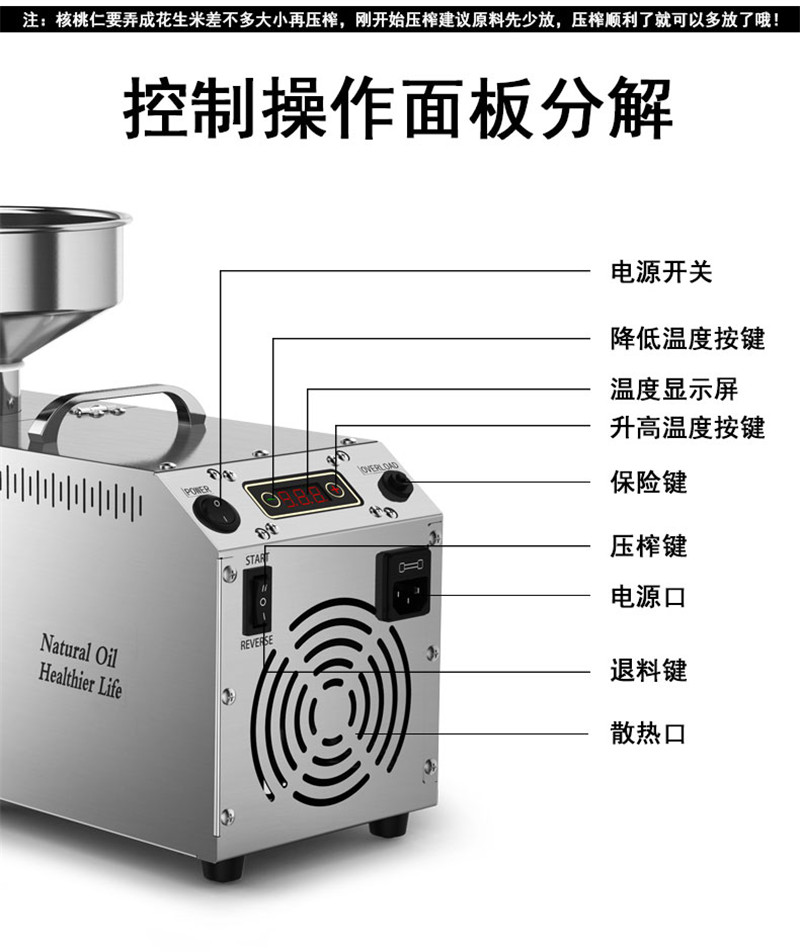 控制操作面板分解